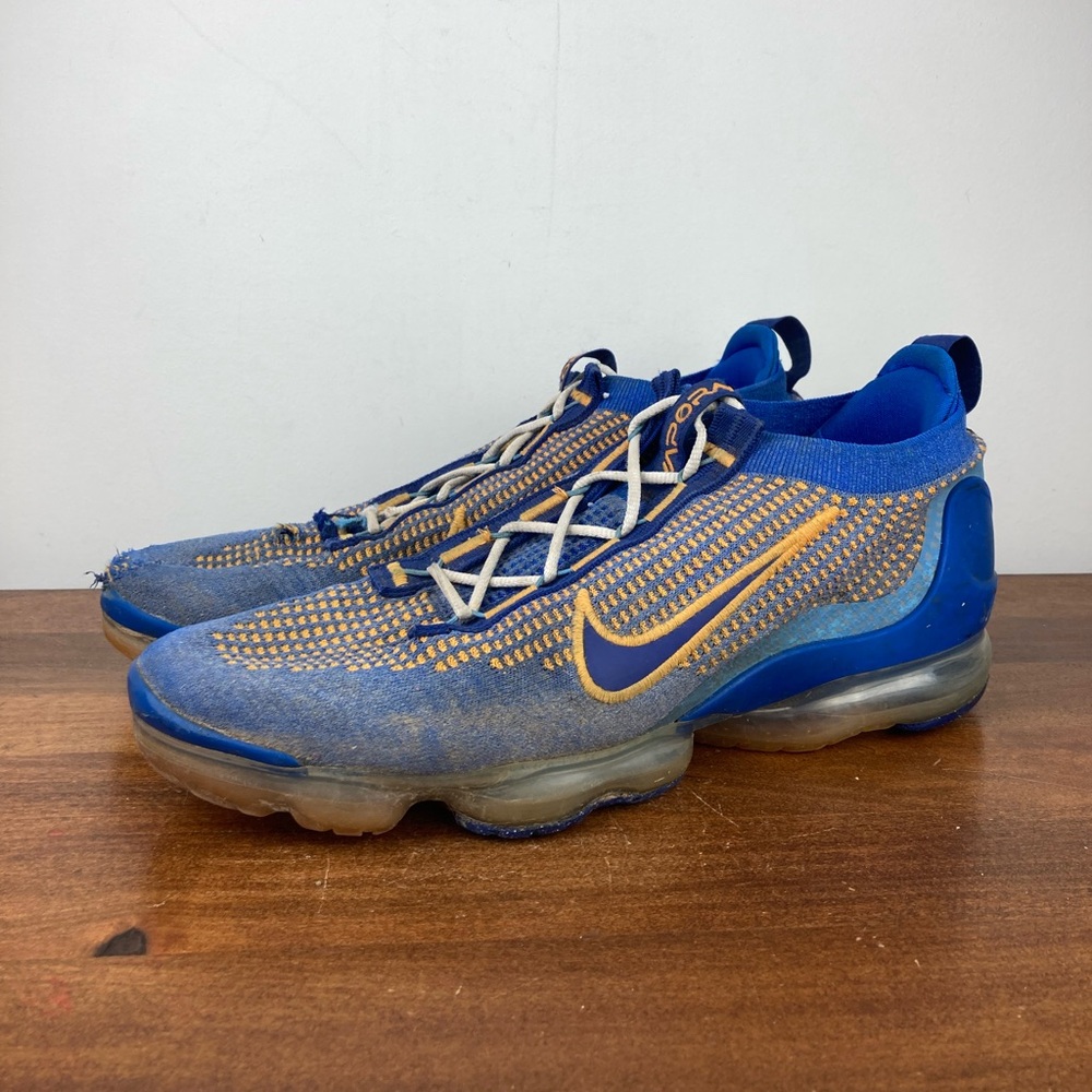 Nike Air Vapormax 2021 FK Flyknit NY Knicks Royal Blue Orange FD0712 Men 12.5.